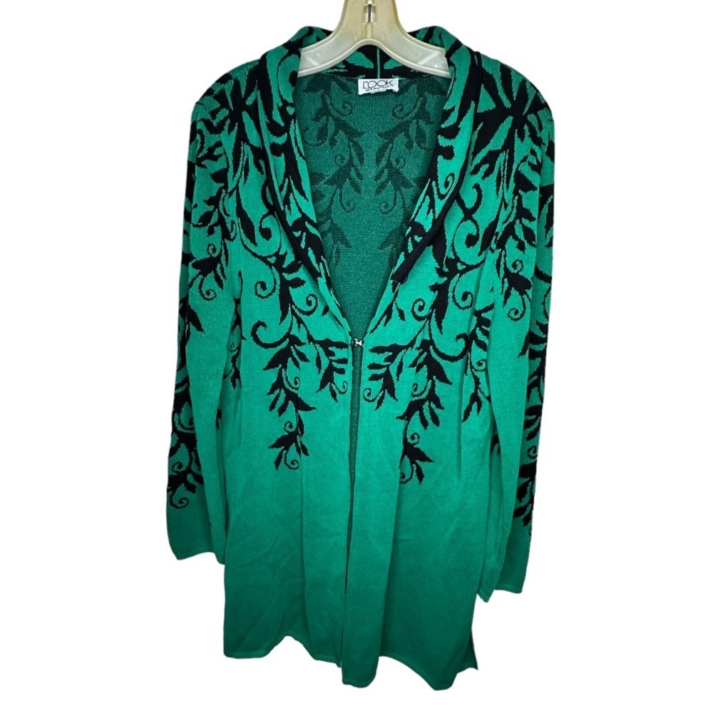Vintage The Look Green Cardigan‎ Sweater